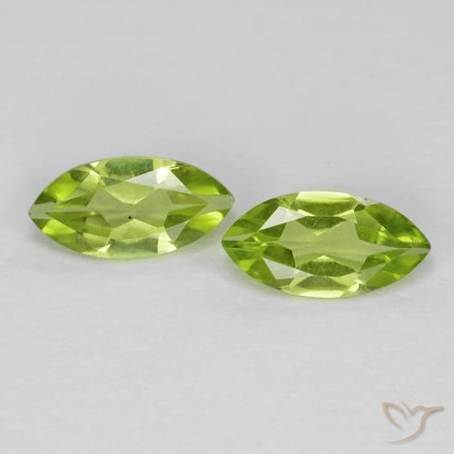 1.20ctw Naturale Verde brillante Peridoto, Taglio marquise, VS