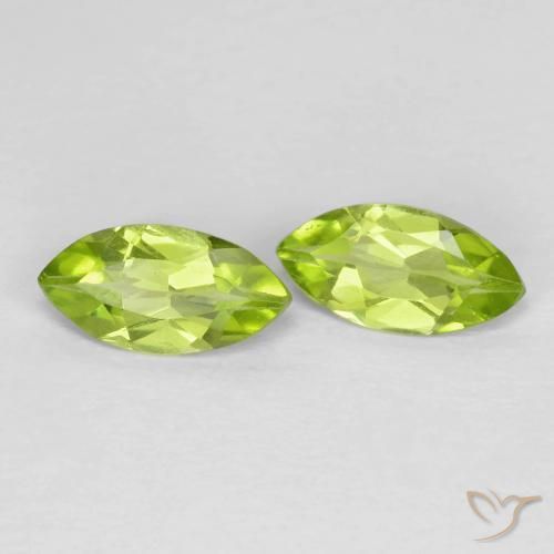 Gemme di Peridoto Verde brillante naturale da 1.06 ct, Taglio marquise, VS