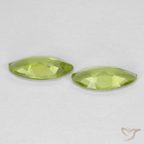 Gemme di Peridoto Verde brillante naturale da 1.06 ct, Taglio marquise, VS