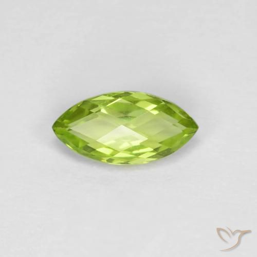 0.66ct Naturale Verde brillante Peridoto, Taglio marquise, VVS-VS