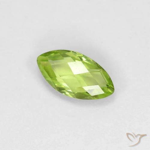 Peridoto Verde chiaro e vivace naturale da 0.62 ct, Taglio marquise, VS