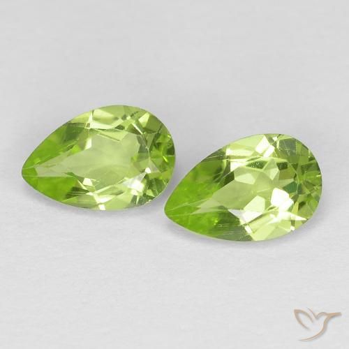 0.88ctw Naturale Verde chiaro e vivace Peridoto, Forma a pera, VS