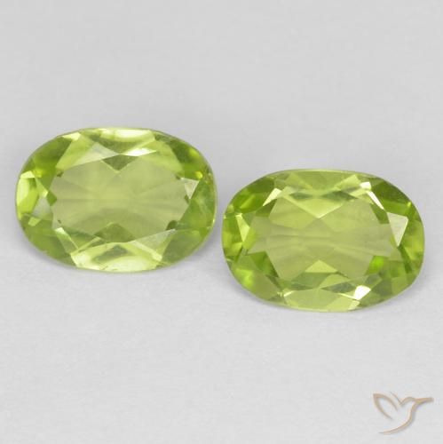 1.51ctw Naturale Verde acceso Peridoto, Ovale, VS