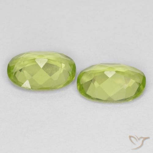 Gemme di Peridoto Verde acceso naturale da 1.51 ct, Ovale, VS