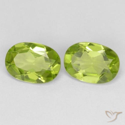 Gemme di Peridoto Verde acceso naturale da 1.69 ct, Ovale, VS