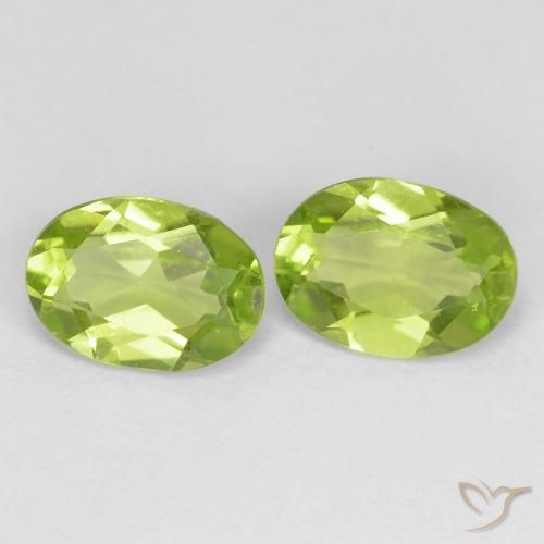 Gemme di Peridoto Verde acceso naturale da 1.64 ct, Ovale, VVS-VS