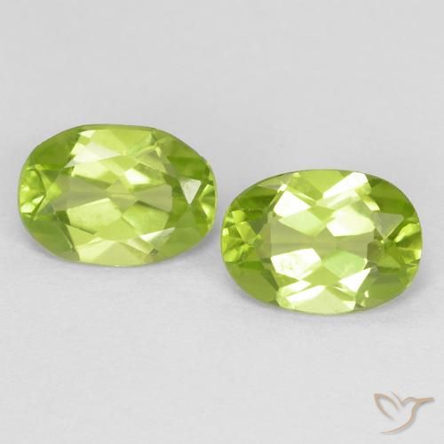 1.67ctw Naturale Verde acceso Peridoto, Ovale, VS