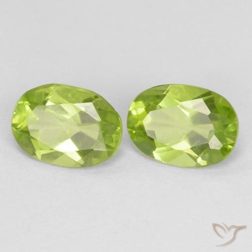 Gemme di Peridoto Verde acceso naturale da 1.67 ct, Ovale, VS