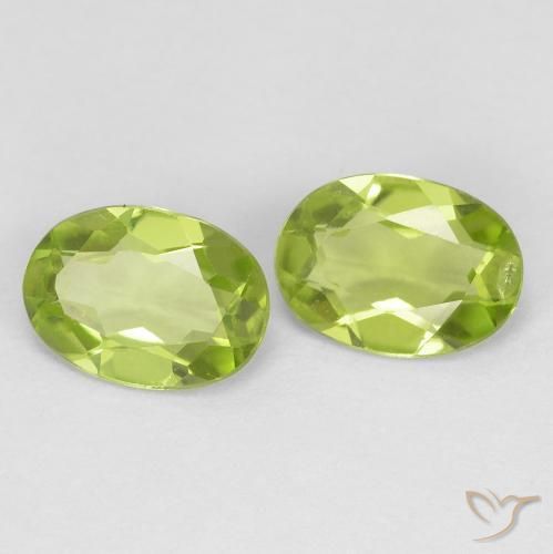 Gemme di Peridoto Verde acceso naturale da 1.49 ct, Ovale, VS
