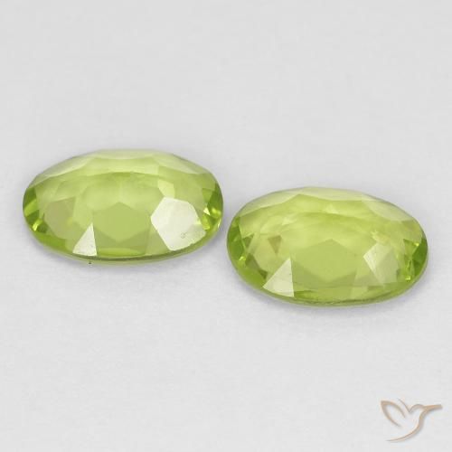 Gemme di Peridoto Verde acceso naturale da 1.49 ct, Ovale, VS