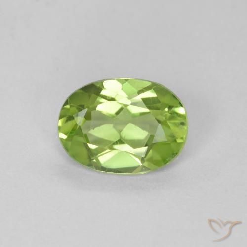0.83ct Naturale Verde medio Peridoto, Ovale, VVS-VS