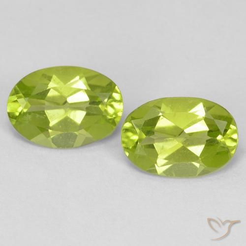 1.51ctw Naturale Verde giallastro Peridoto, Ovale, VVS-VS