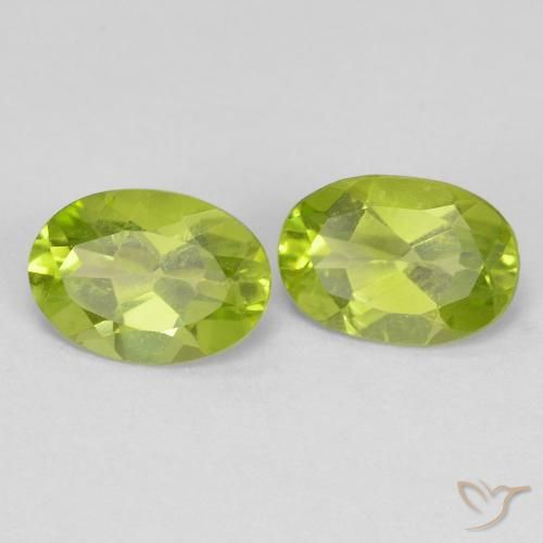 Gemme di Peridoto Verde giallastro naturale da 1.51 ct, Ovale, VVS-VS