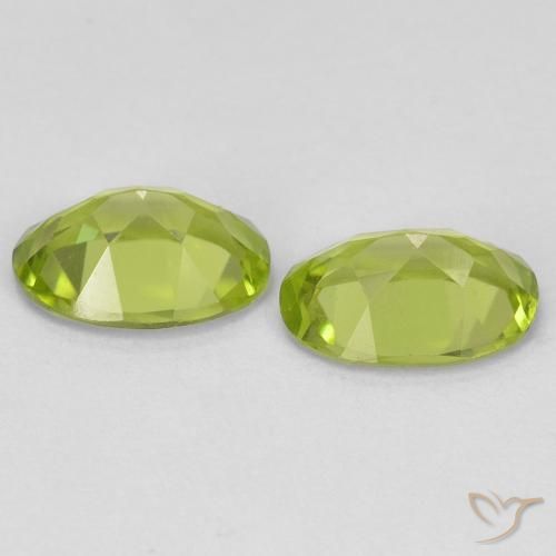 Gemme di Peridoto Verde giallastro naturale da 1.51 ct, Ovale, VVS-VS