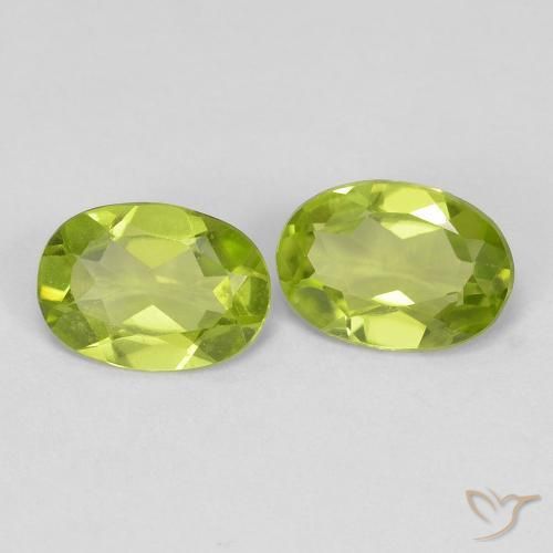 Gemme di Peridoto Verde acceso naturale da 1.42 ct, Ovale, VVS-VS