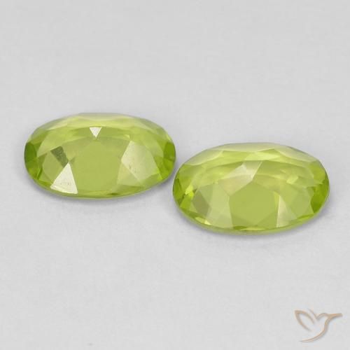 Gemme di Peridoto Verde acceso naturale da 1.42 ct, Ovale, VVS-VS