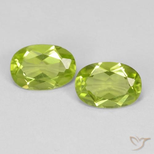 1.47ctw Naturale Verde giallastro vivace Peridoto, Ovale, VVS-VS