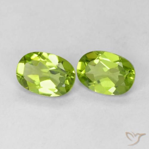 Gemme di Peridoto Verde acceso naturale da 1.84 ct, Ovale, VS