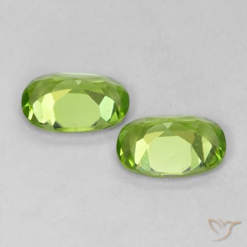 Gemme di Peridoto Verde acceso naturale da 1.59 ct, Ovale, VVS-VS