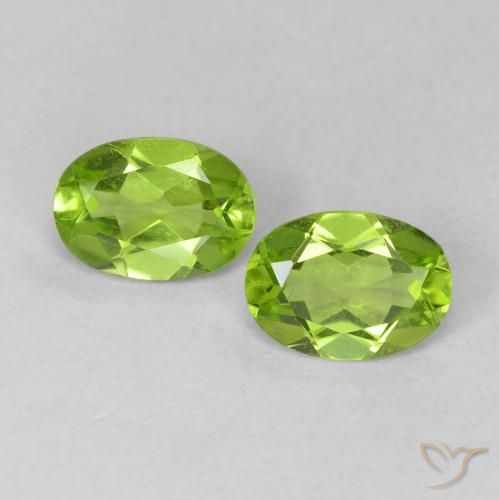 1.49ctw Naturale Verde acceso Peridoto, Ovale, VVS-VS