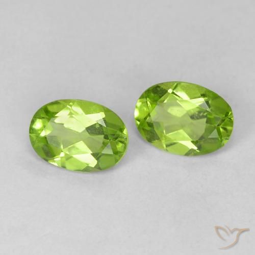 Gemme di Peridoto Verde acceso naturale da 1.49 ct, Ovale, VVS-VS