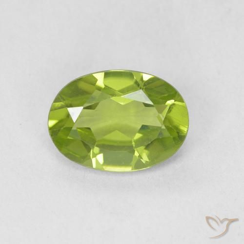 0.85ct Naturale Verde acceso Peridoto, Ovale, VVS-VS