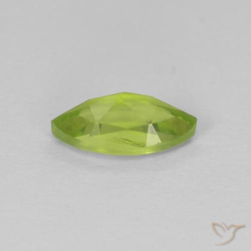 Peridoto Verde acceso naturale da 0.75 ct, Taglio marquise, VS
