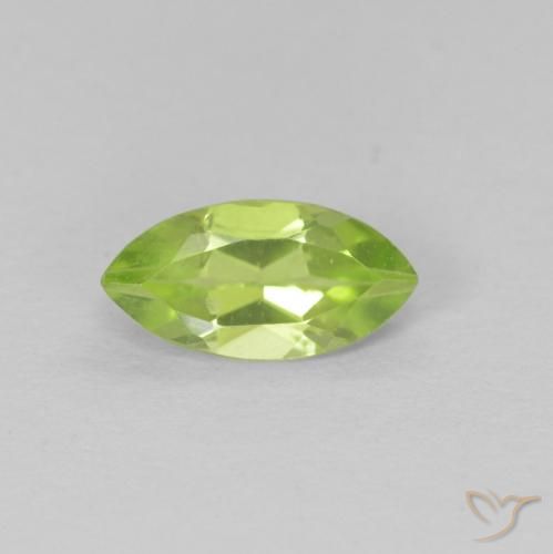 0.62ct Naturale Verde medio Peridoto, Taglio marquise, VS