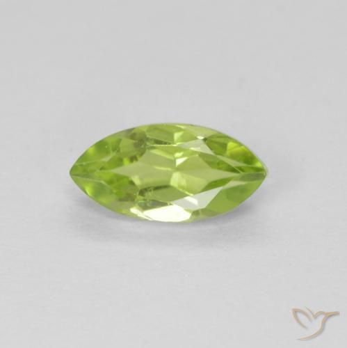 0.70ct Naturale Verde giallastro Peridoto, Taglio marquise, VS
