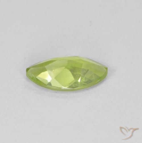 Peridoto Verde giallastro naturale da 0.65 ct, Taglio marquise, VS