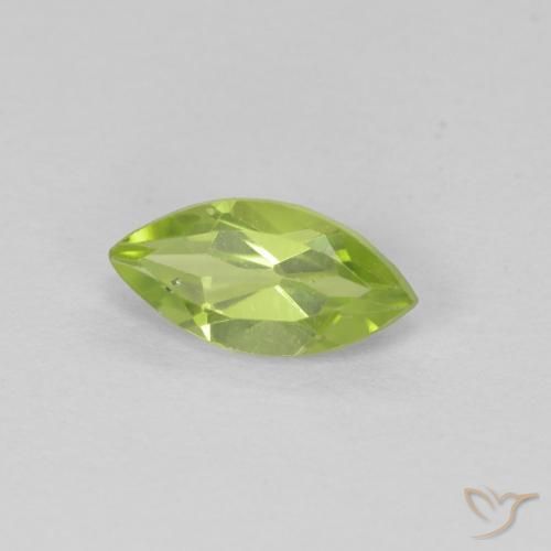 Peridoto Verde giallastro naturale da 0.65 ct, Taglio marquise, VS