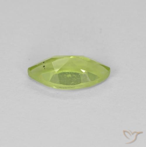 Peridoto Verde giallastro naturale da 0.65 ct, Taglio marquise, VS