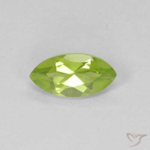 0.72ct Naturale Verde medio Peridoto, Taglio marquise, VS