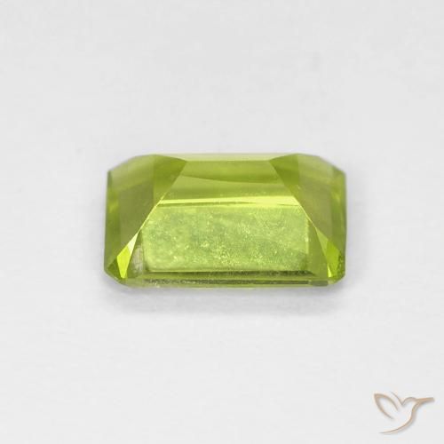 Peridoto Verde brillante naturale da 0.93 ct, Ottagonale / Taglio smeraldo, VVS