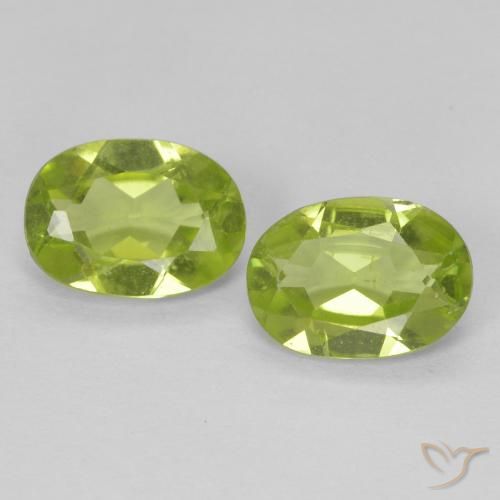 1.71ctw Naturale Verde giallastro Peridoto, Ovale, VS