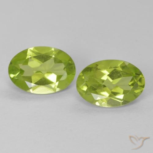 1.54ctw Naturale Verde acceso Peridoto, Ovale, VVS-VS