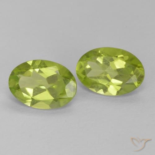 Gemme di Peridoto Verde acceso naturale da 1.54 ct, Ovale, VVS-VS