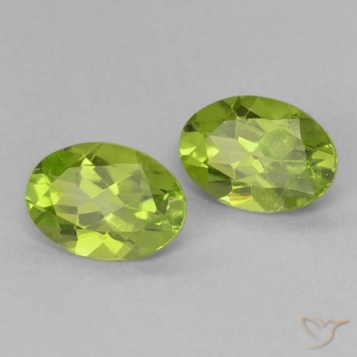 Gemme di Peridoto Verde medio naturale da 1.60 ct, Ovale, VS
