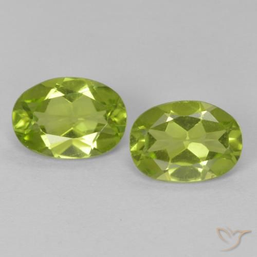 1.55ctw Naturale Verde medio Peridoto, Ovale, VS