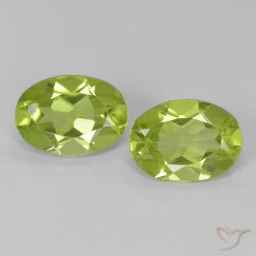 1.51ctw Naturale Verde acceso Peridoto, Ovale, VS