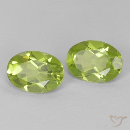 Gemme di Peridoto Verde acceso naturale da 1.51 ct, Ovale, VS