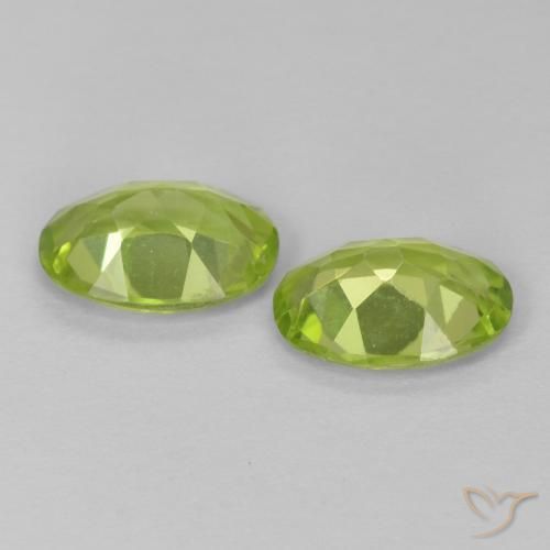 Gemme di Peridoto Verde acceso naturale da 1.51 ct, Ovale, VS