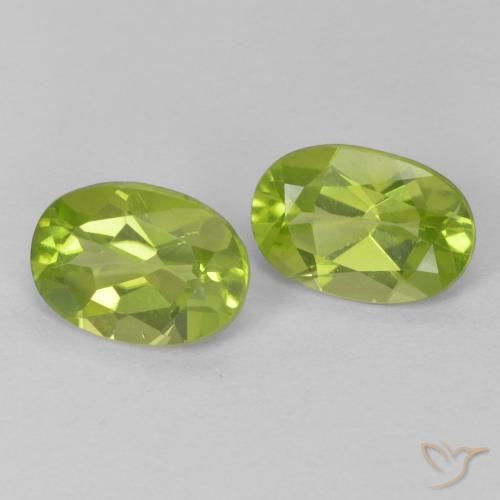 Gemme di Peridoto Verde acceso naturale da 1.62 ct, Ovale, VS