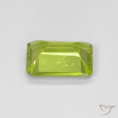 Peridoto Verde brillante naturale da 0.97 ct, Ottagonale / Taglio smeraldo, VS