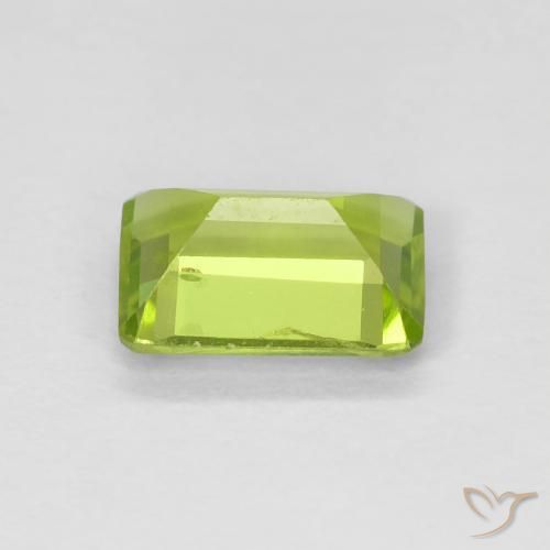 Peridoto Verde brillante naturale da 0.98 ct, Ottagonale / Taglio smeraldo, VS