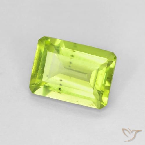 Peridoto Verde brillante naturale da 1.03 ct, Ottagonale / Taglio smeraldo, VS