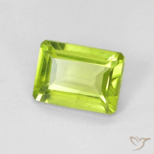 Peridoto Verde brillante naturale da 1.09 ct, Ottagonale / Taglio smeraldo, VS