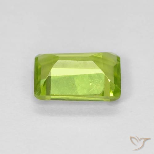 Peridoto Verde brillante naturale da 1.09 ct, Ottagonale / Taglio smeraldo, VS