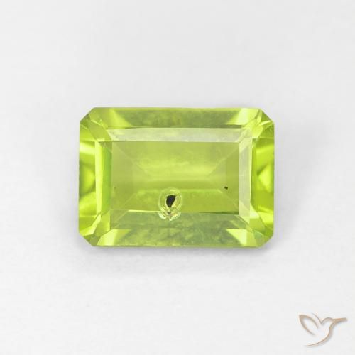 1.04ct Naturale Verde medio Peridoto, Taglio smeraldo, VS-SI