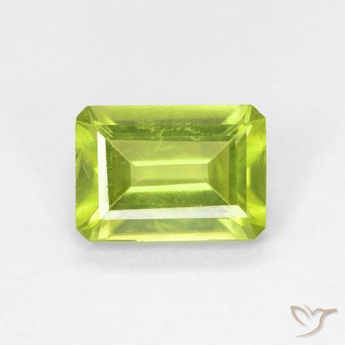 1.05ct Naturale Verde medio Peridoto, Taglio smeraldo, VS-SI